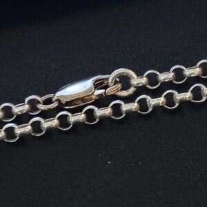 Sterling Silver Solid Italian Rolo Chain 8mm Necklace 38" Long